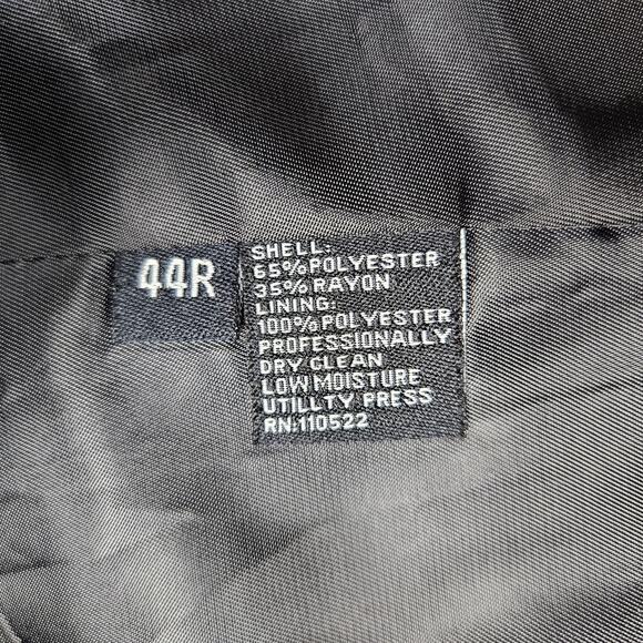 Apollo King Double Breasted Blazer Peak Lapel Black Mens 44R Suit Jacket Classic - Picture 15 of 16